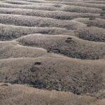 Traces de pas à pas dans le sable à Audierne
