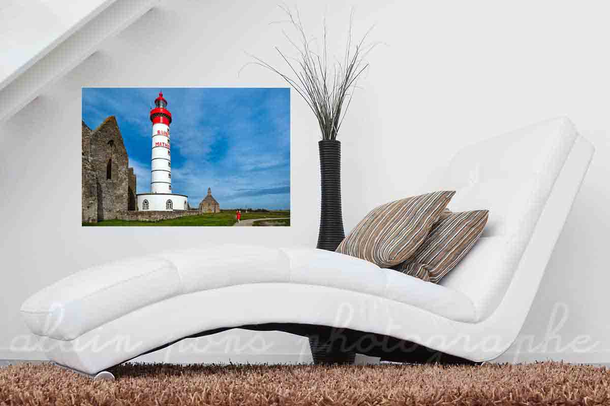 Le phare Saint-Mathieu, Plougonvelin, Mer d'Iroise, Finistère, Bretagne. En affiche, poster, tableau, dans votre salon.