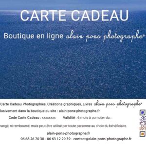 carte cadeau boutique, visuel bleu mers océans