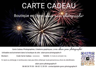 carte cadeau boutique, visuel feu d'artifice