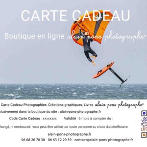 carte cadeau boutique, visuel wing-foil