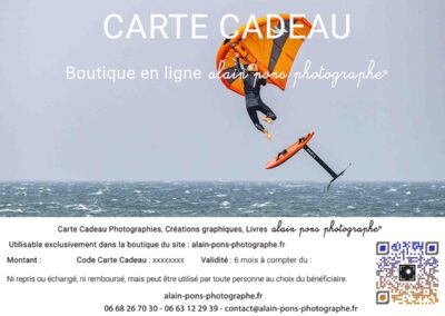 carte cadeau boutique, visuel wing-foil