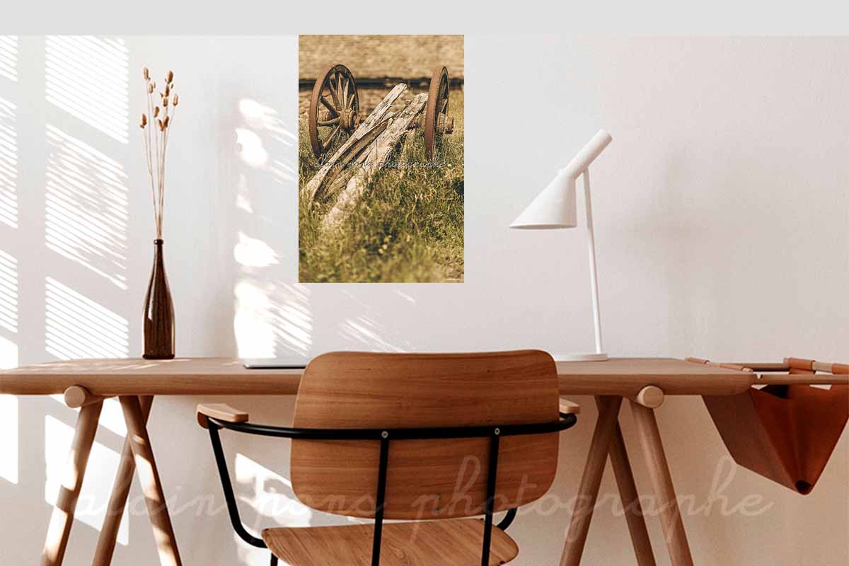 photographie la charrue avant les bœufs, ici en idée de décoration dans un bureau.
