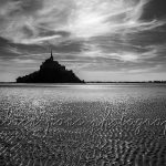 Mont-Saint-Michel depuis le sable de l'estran