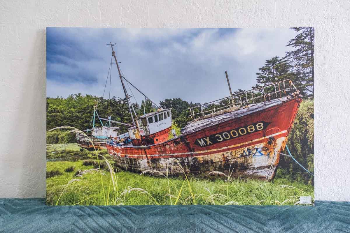 photographie Bateau le Kalinka anse du Diben, en déstockage, format 60cm x 40cm