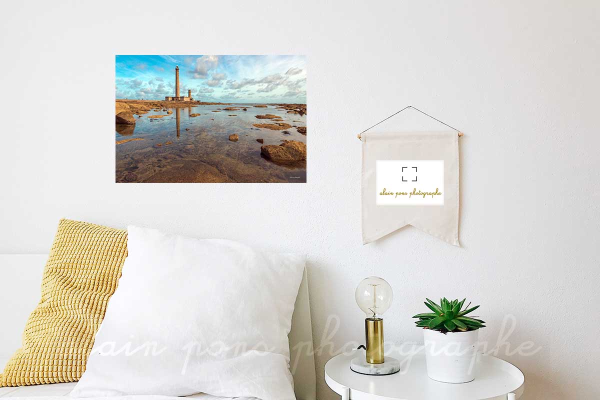 photographie du phare de Gatteville-Barfleur. Ici en suggestion de décoration dans une chambre.
