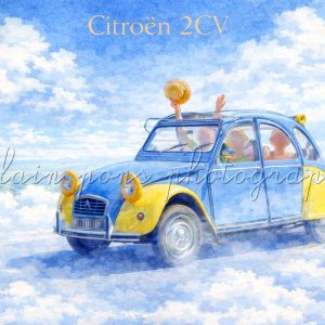 Affiche Vintage Citroën 2CV comme dans un rêve.