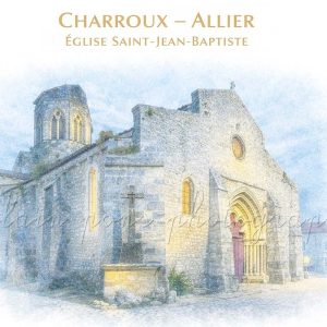 Affiche vintage Eglise Saint-Jean-Baptiste Charroux Allier.