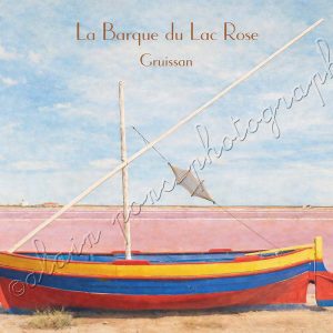 Affiche vintage La barque du Lac Rose Gruissan