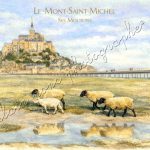 Affiche vintage le Mont-Saint-Michel et ses moutons