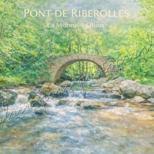 Affiche vintage pont de Riberolles la Monne Olloix