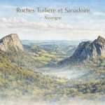 Affiche vintage roches Tuilière et Sanadoire Auvergne 