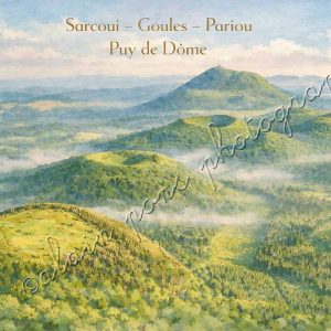 affiche vintage Sarcoui Goules Pariou Puy de Dôme