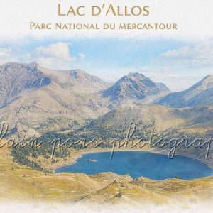 Affiche vintage Lac d'Allos Parc National du Mercantour.