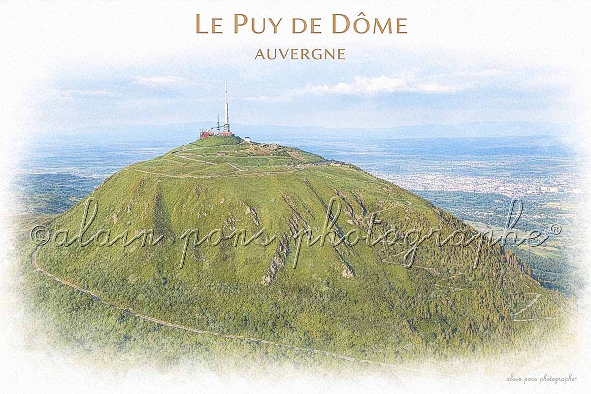 Affiche vintage Le Puy de Dôme Auvergne