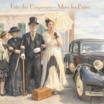 Affiche vintage la Fête des baigneurs à Mers-les-Bains