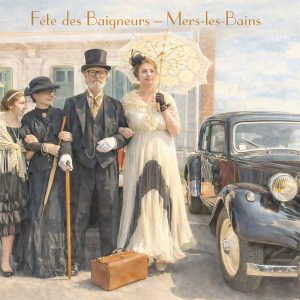 affiche vintage Fête des Baigneurs Mers-les-Bains