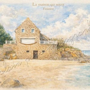 affiche vintage la maison qui sourit en Finistère