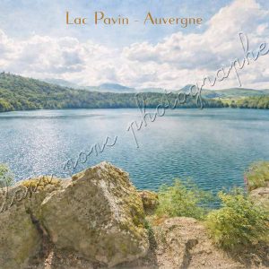 Affiche vintage lac Pavin Auvergne