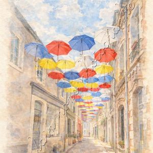 affiche vintage les Parapluies de Sancerre