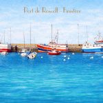 Affiche vintage port de Roscoff Finistère