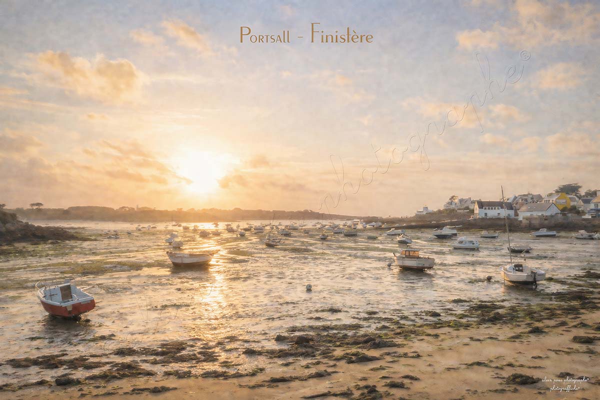 affiche vintage Portsall Finistère