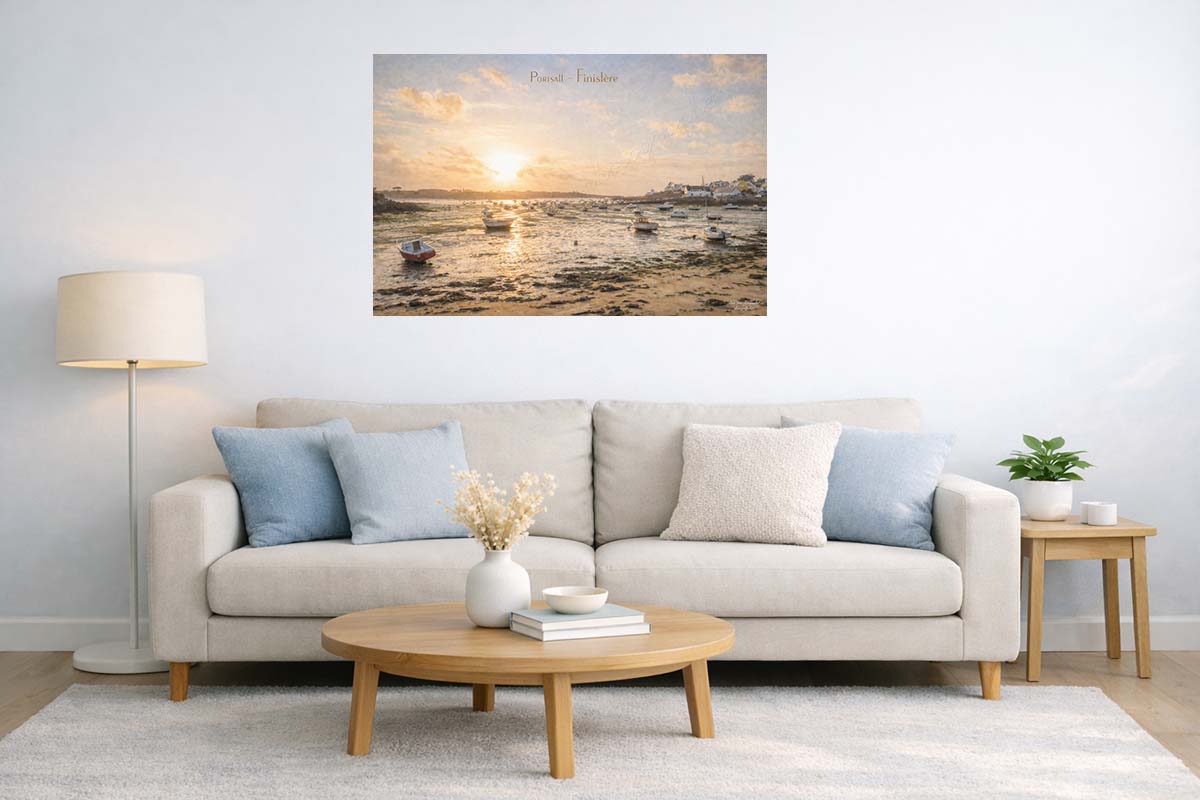 photographie Portsall Finistère, ici en suggestion de décoration dans un salon