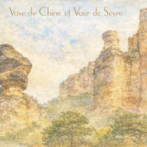 Affiche vintage vase de Chine et vase de Sèvre