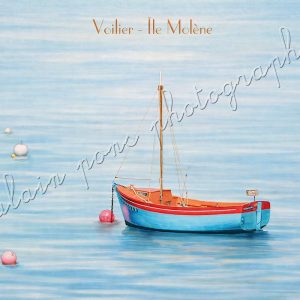 affiche vintage voilier ile molène