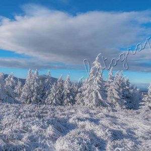 photographie le puy de Baudet givré à Noël 2025