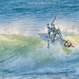 affiche vintage éclats du surfeur argenté